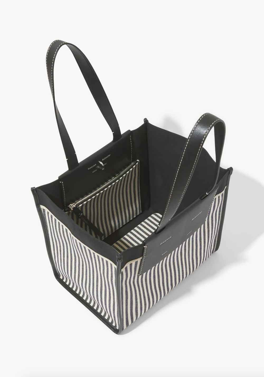 LARGE MORRIS TWO TONE STRIPE DARK NAVY/VANILLA STRIPE