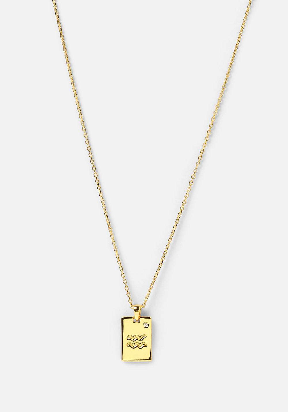 Sagittarius Zodiac Gold Tag Necklace