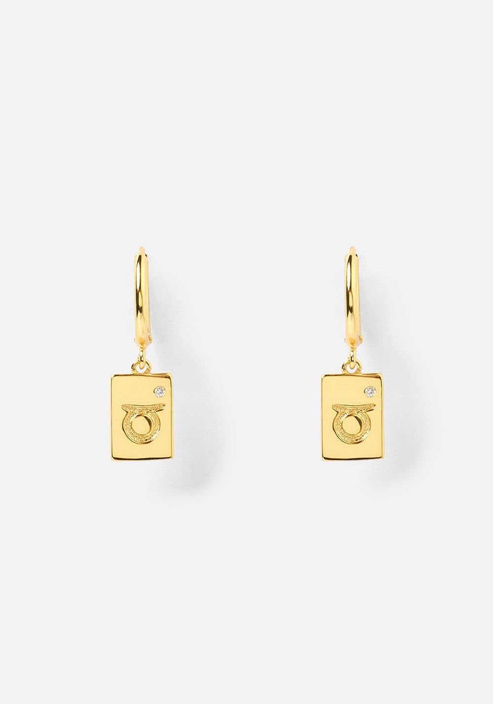 Taurus Zodiac Gold Tag Huggies
