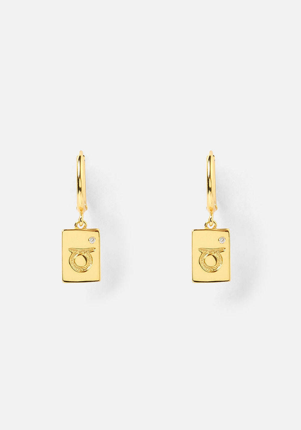 Taurus Zodiac Gold Tag Huggies