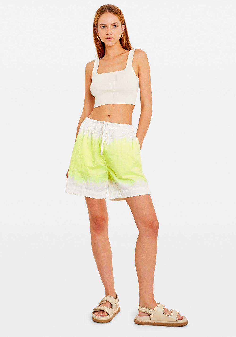 RELAXED SHORTS FLURO YELLOW