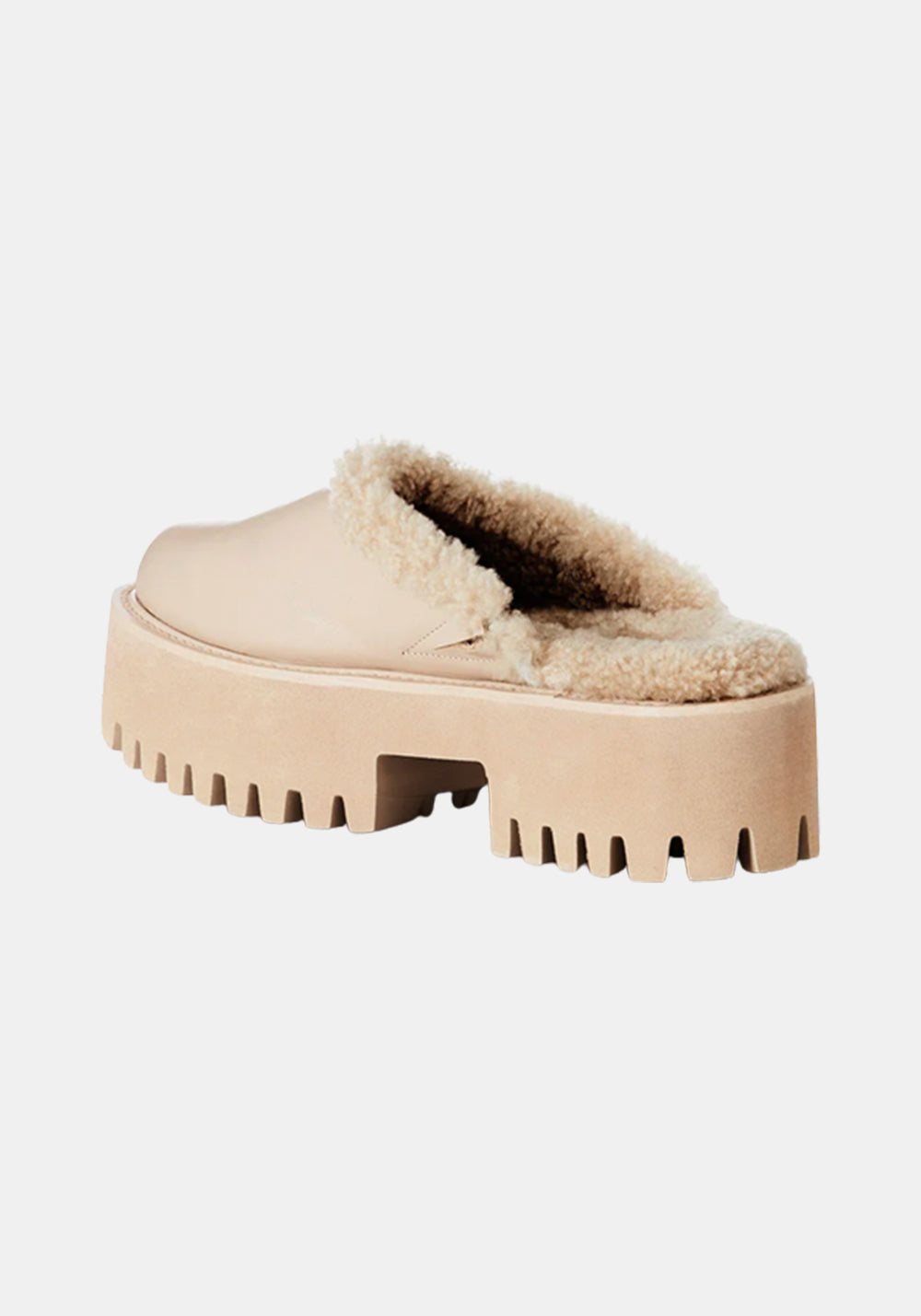 QUINNY CREAM LEATHER SHEARLING