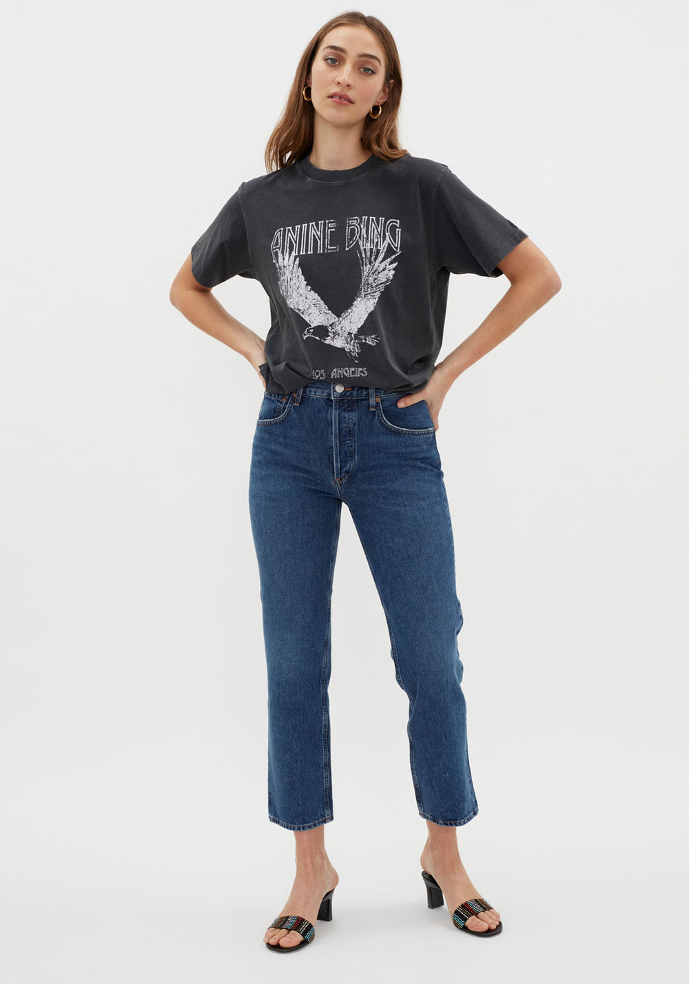 Lili Tee Washed Black Eagle