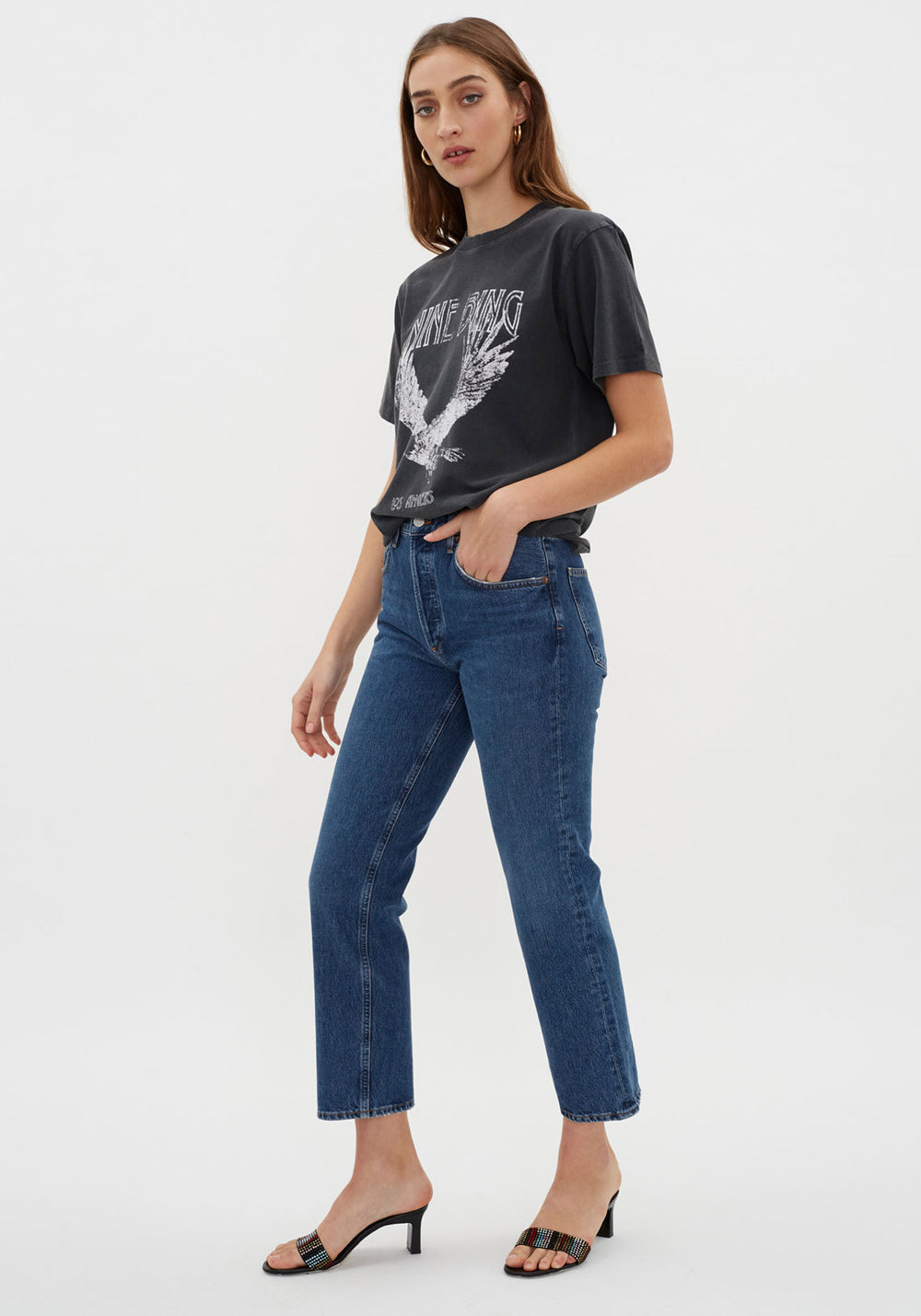 Lili Tee Washed Black Eagle