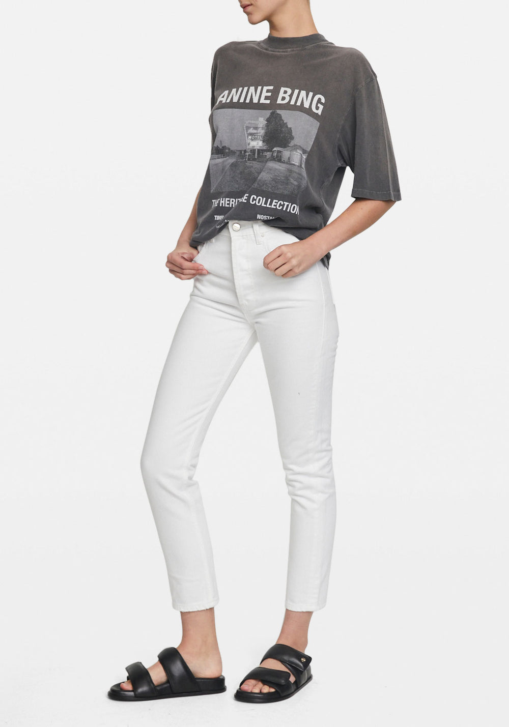 WES TEE MODEL WASHED BLACK