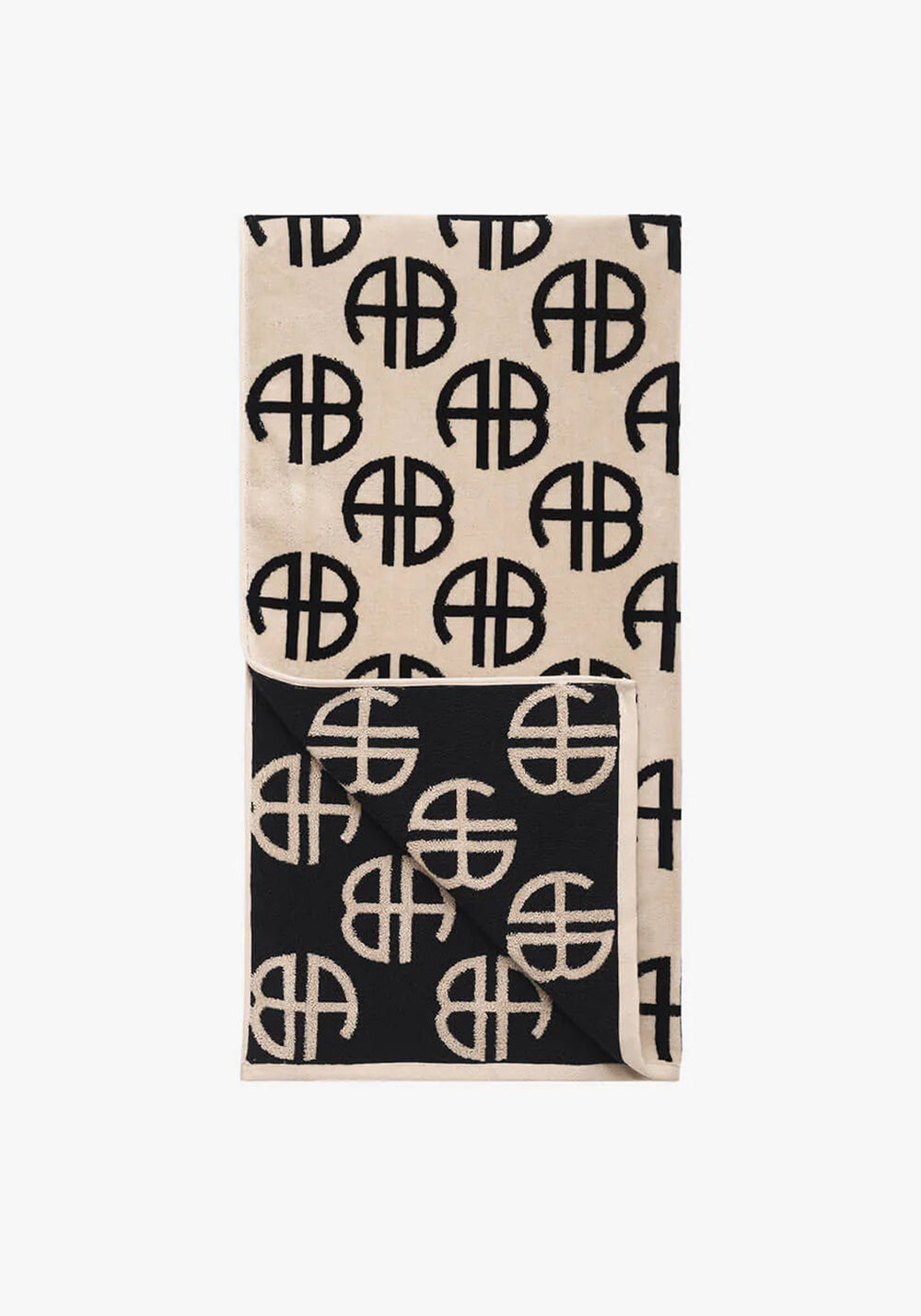 BAHIA TOWEL BEIGE MONOGRAM PRINT