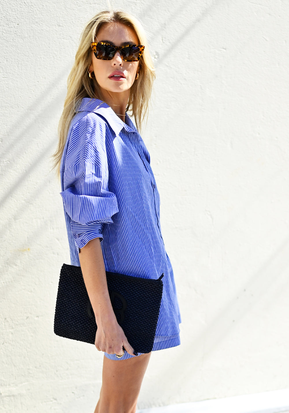 MIKA SHIRT BLUE AND WHITE STRIPE