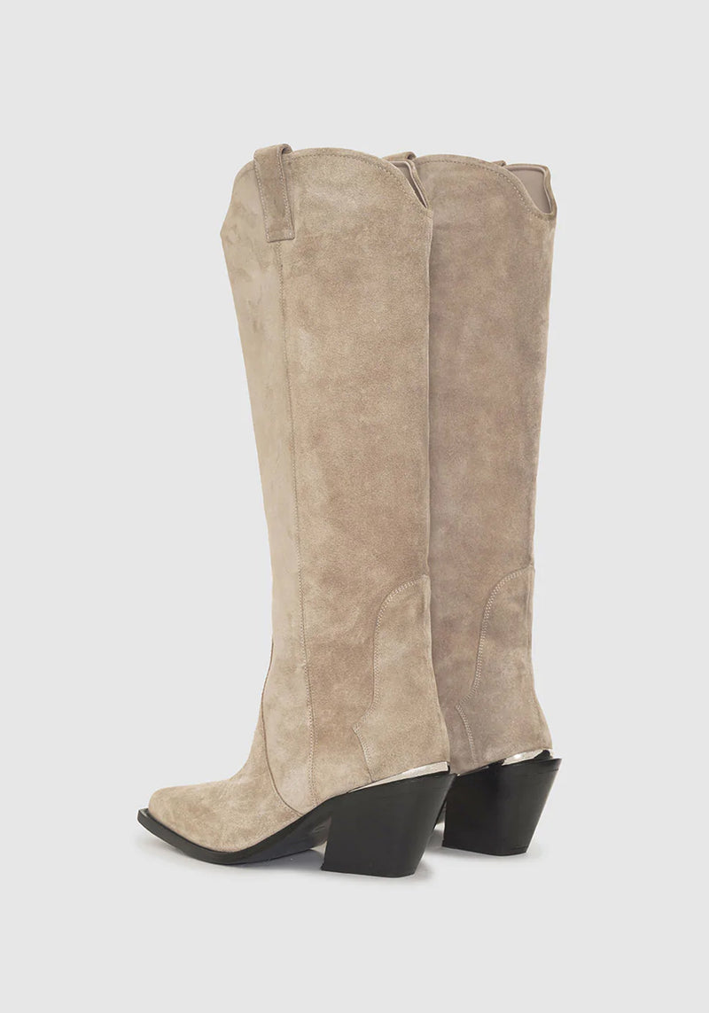 TALL TANIA BOOTS ASH GREY SUEDE