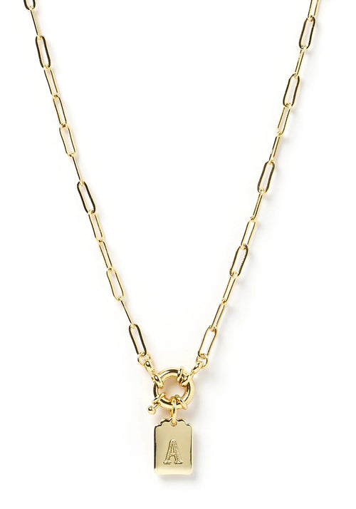 LETTER GOLD NECKLACE A