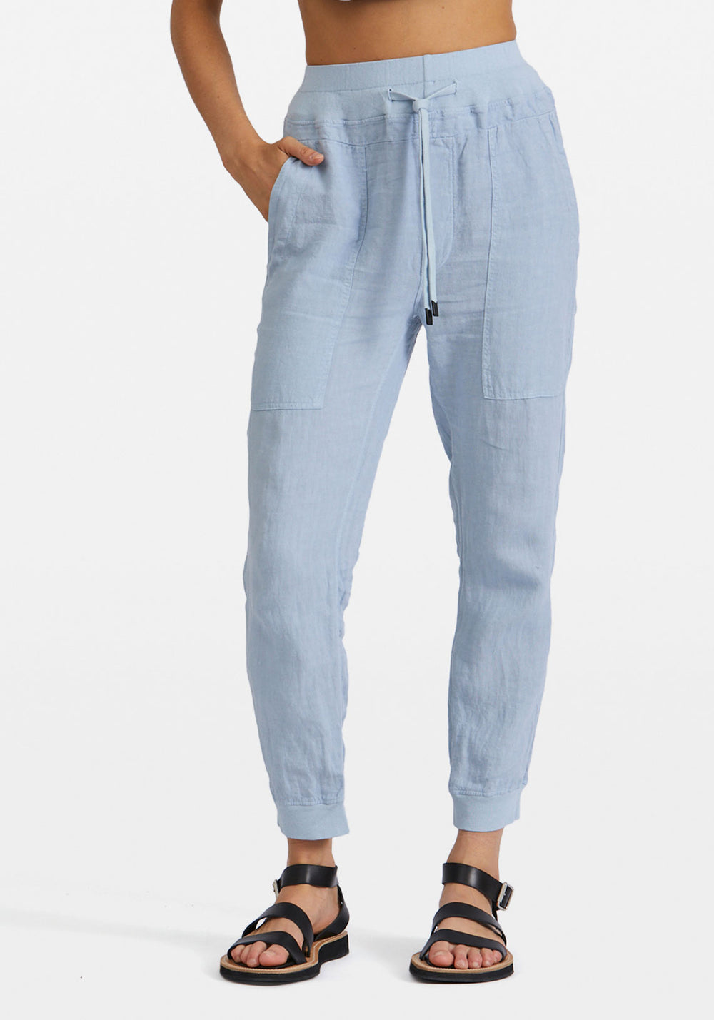 Utility Linen Rib Cuff Pant