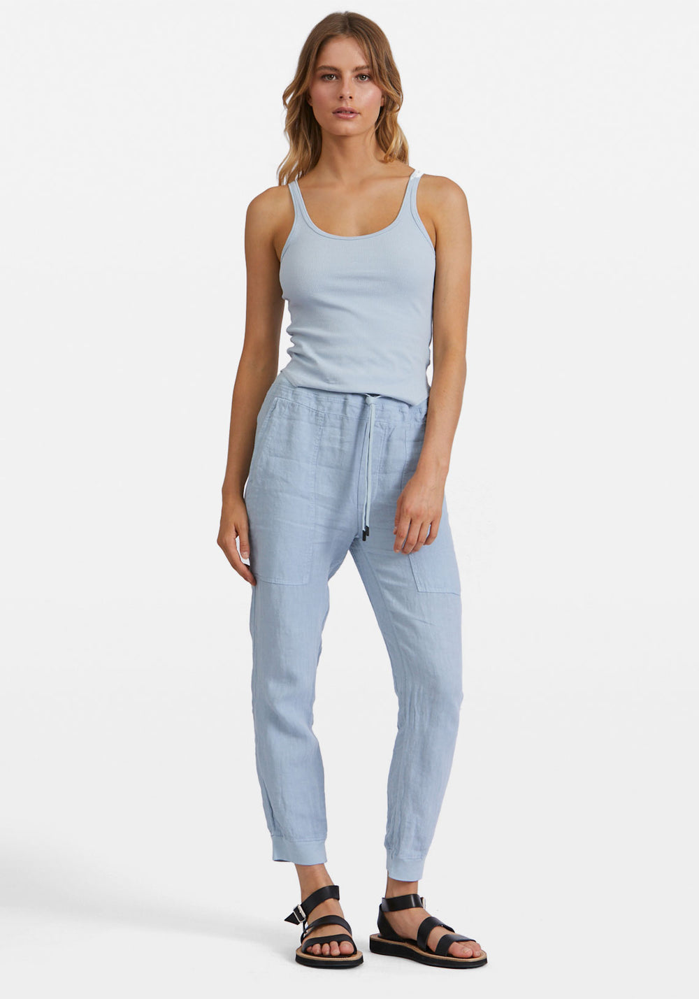 Utility Linen Rib Cuff Pant