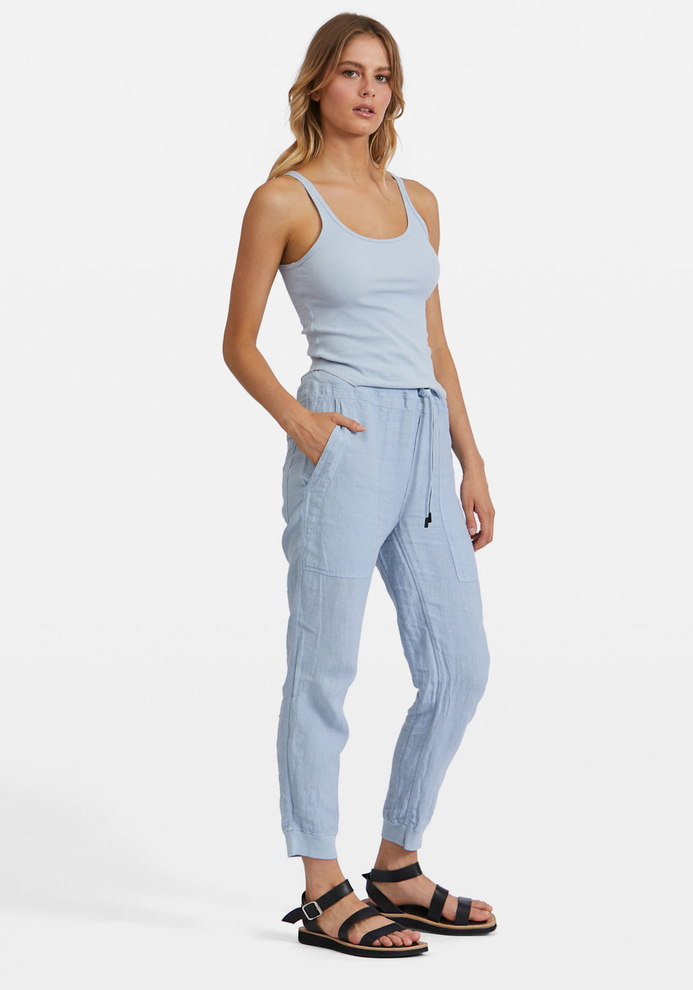 Utility Linen Rib Cuff Pant
