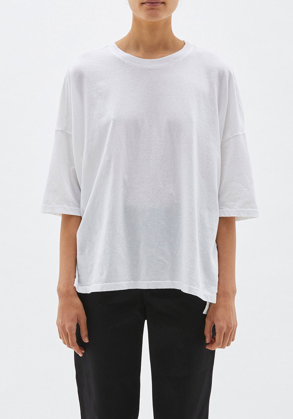 Slouch Side Step Short Sleeve T-Shirt White