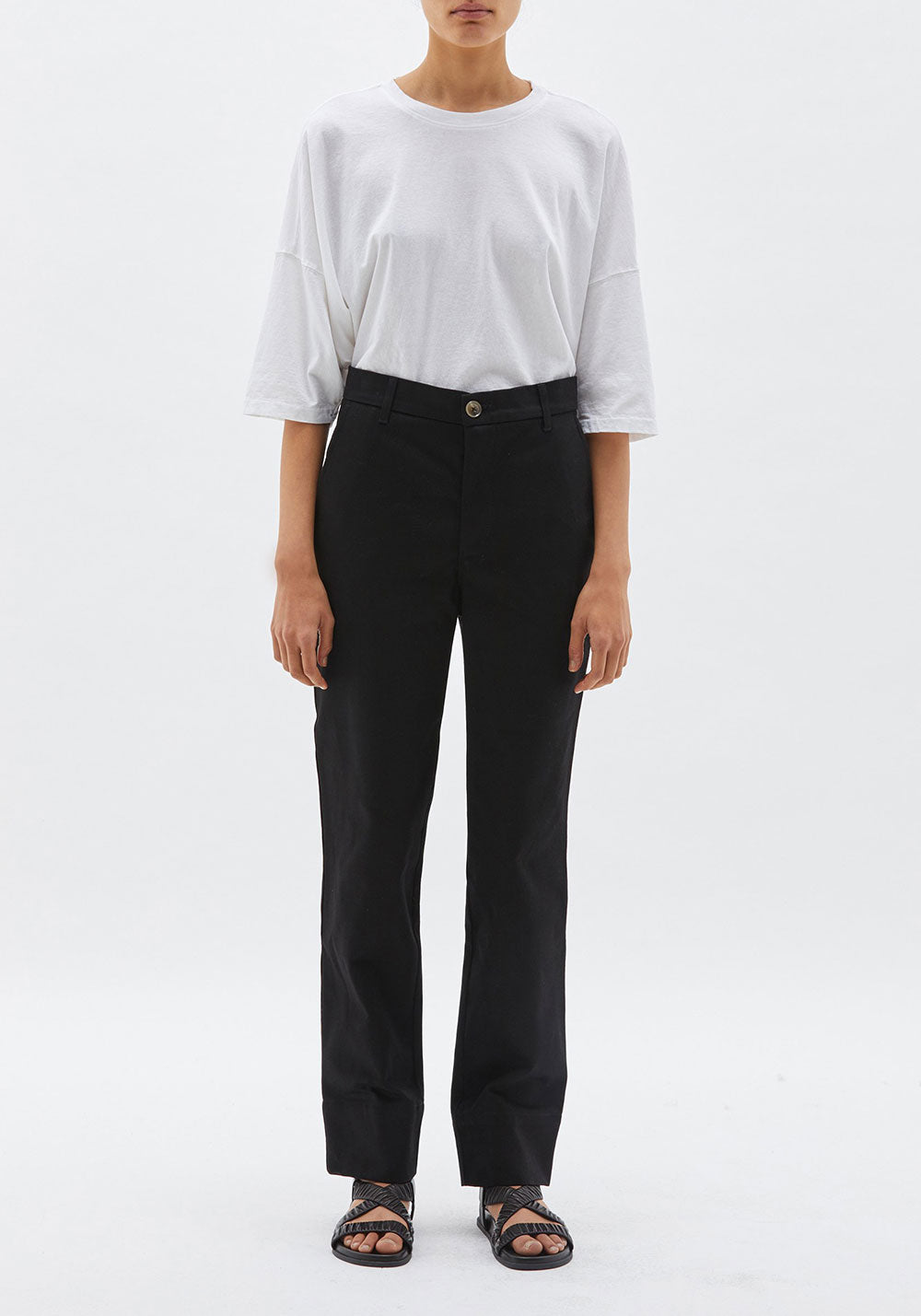 Slouch Side Step Short Sleeve T-Shirt White