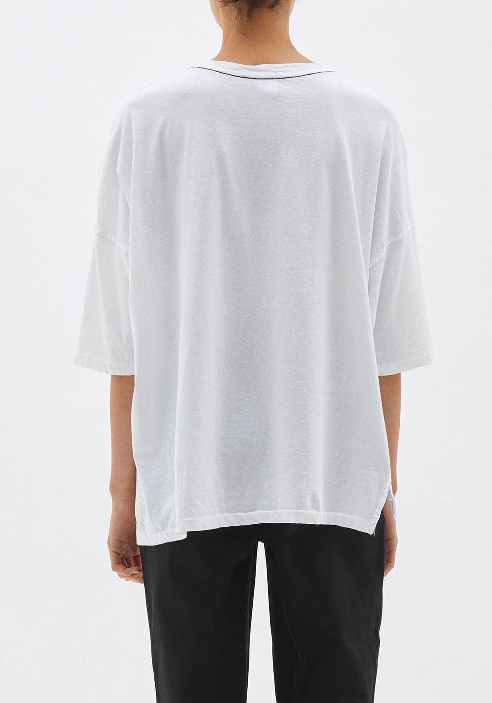 Slouch Side Step Short Sleeve T-Shirt White