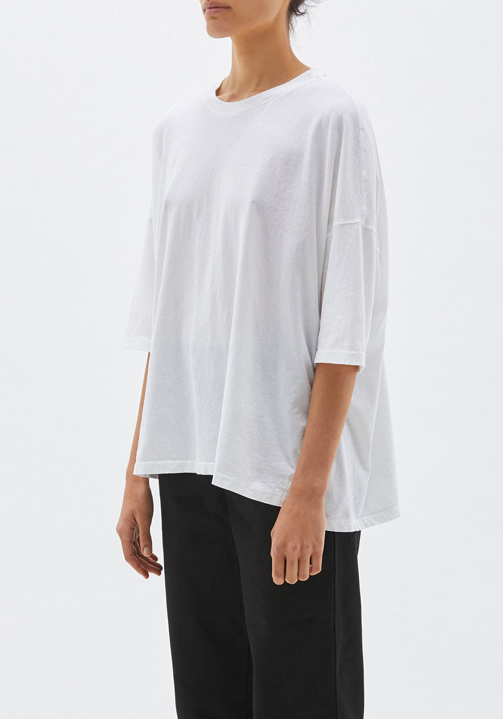 Slouch Side Step Short Sleeve T-Shirt White