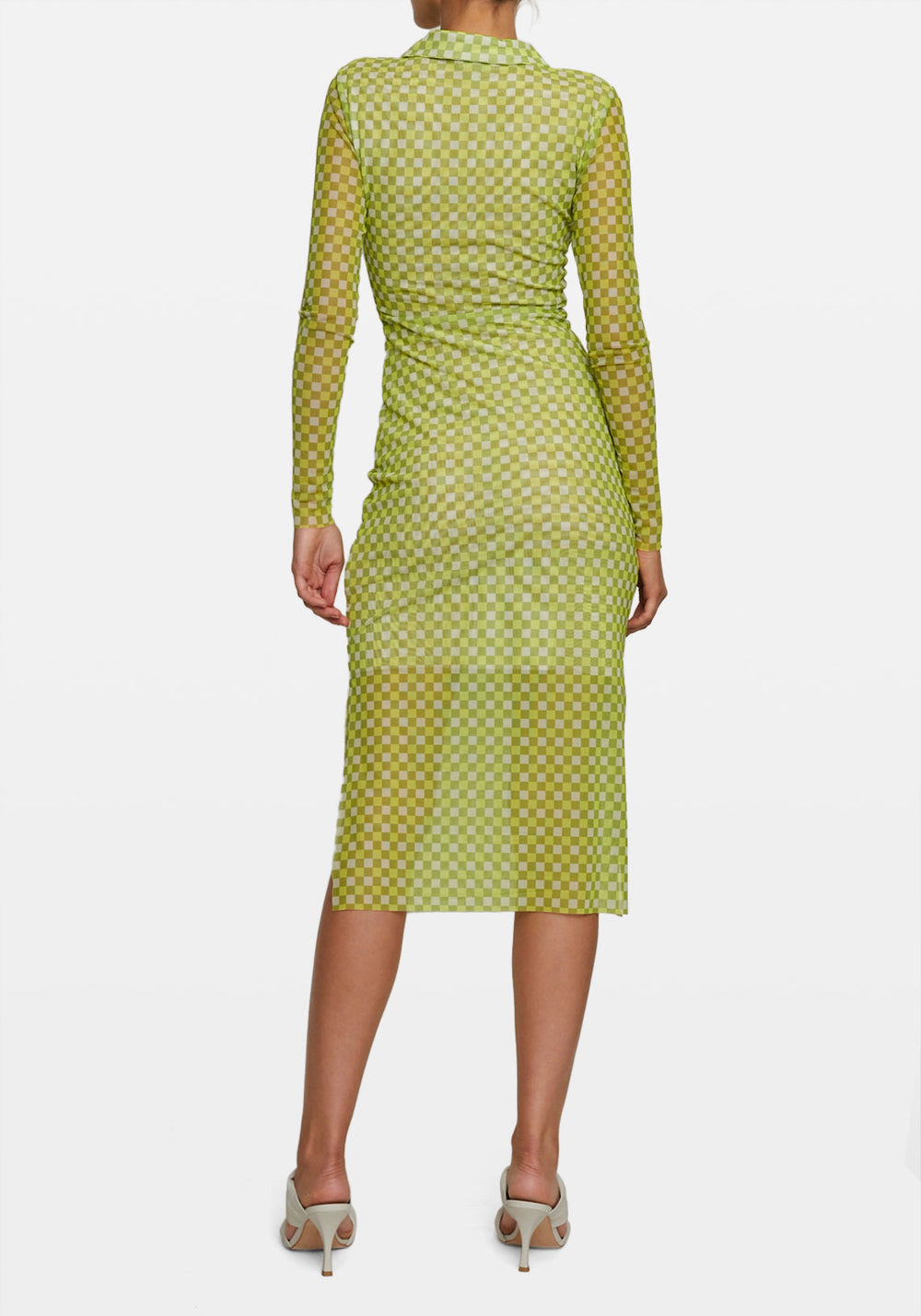 Jupitor Dress Checked Sulphur