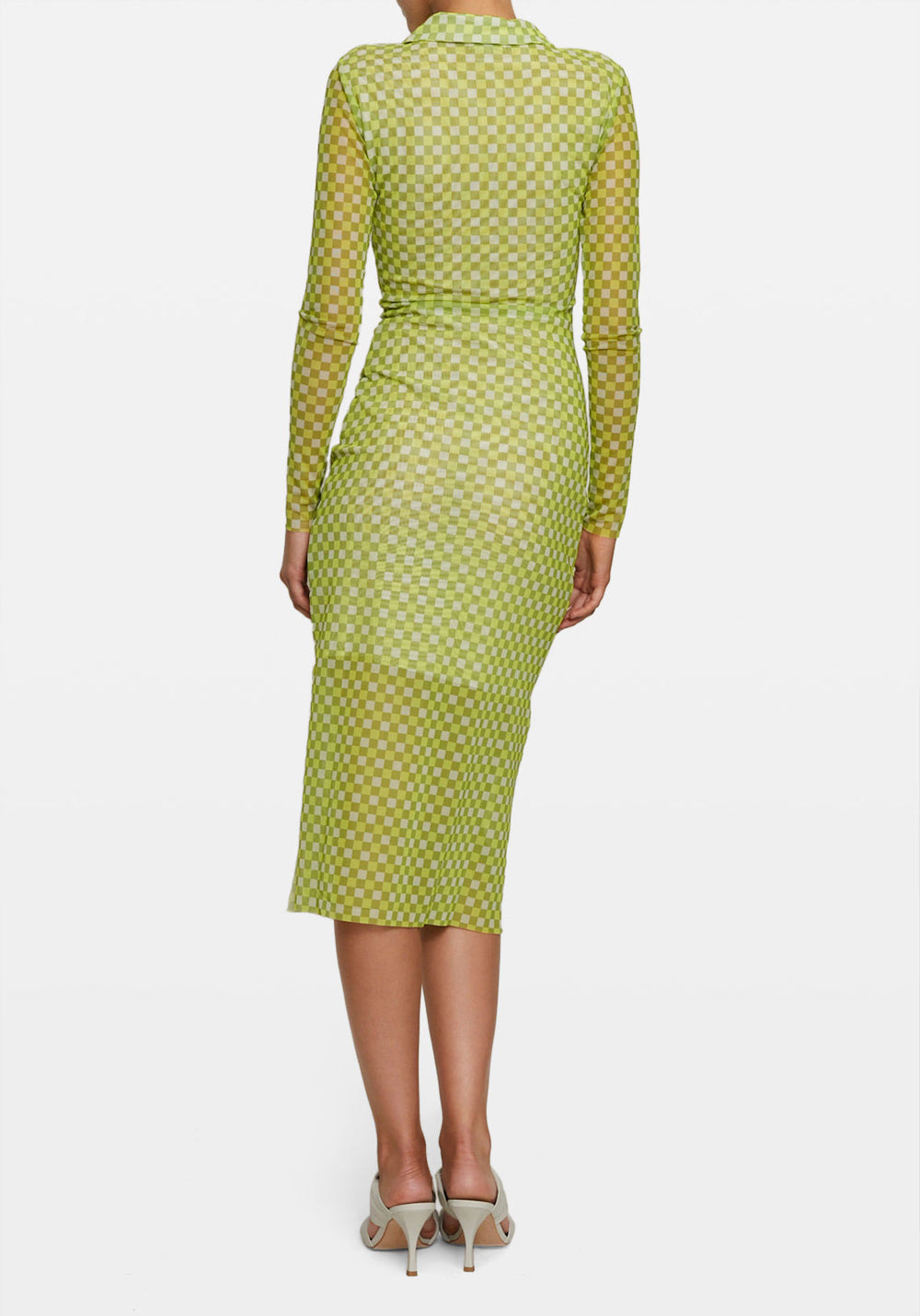 Jupitor Dress Checked Sulphur