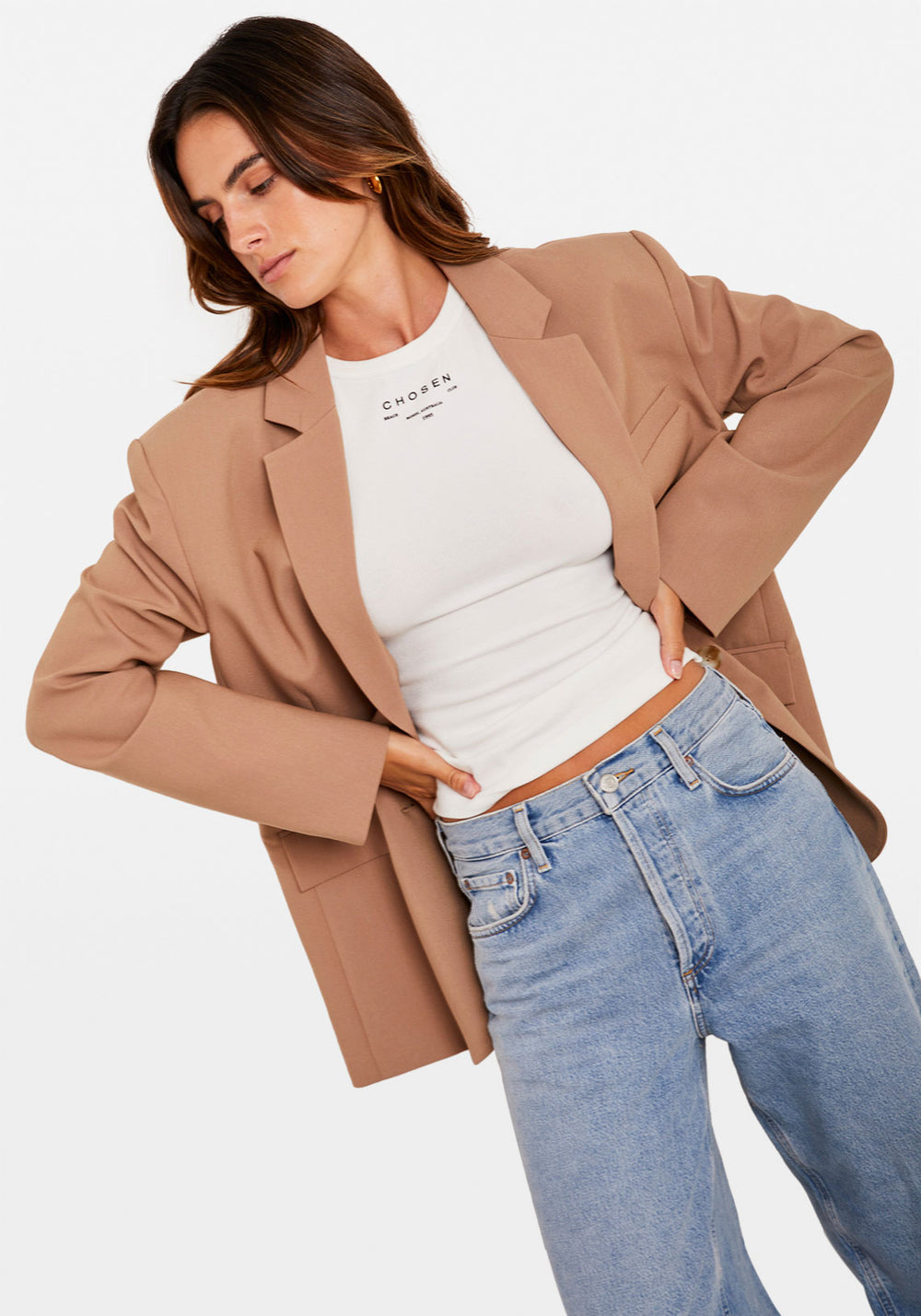 HANNAH BLAZER TAN