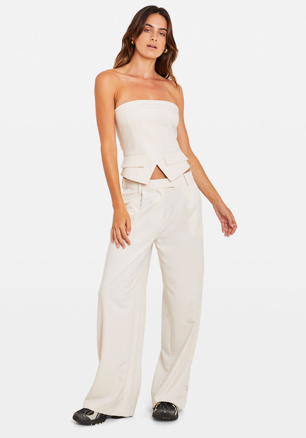 TAYLA LOW RISE PANT IVORY