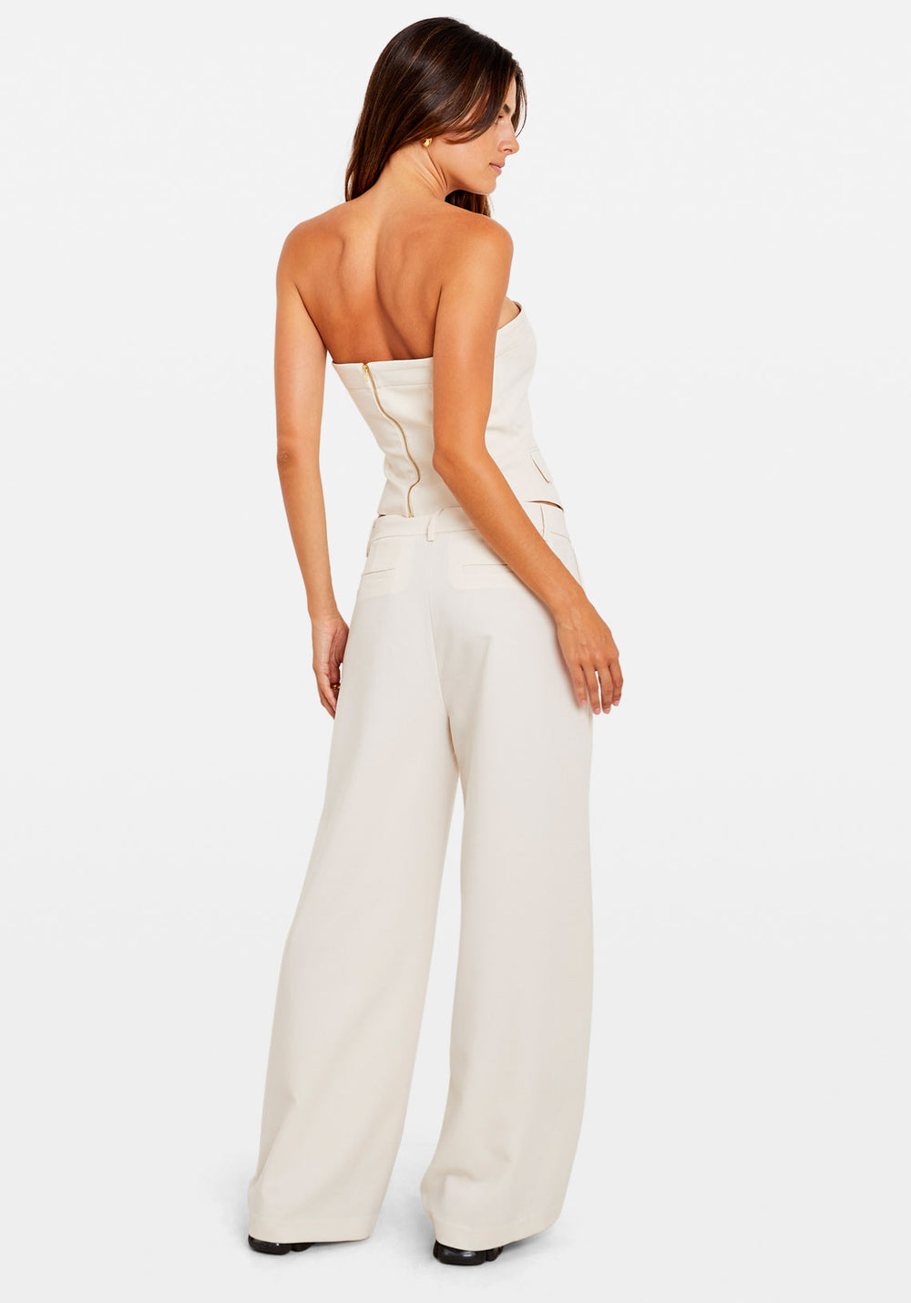 TAYLA LOW RISE PANT IVORY