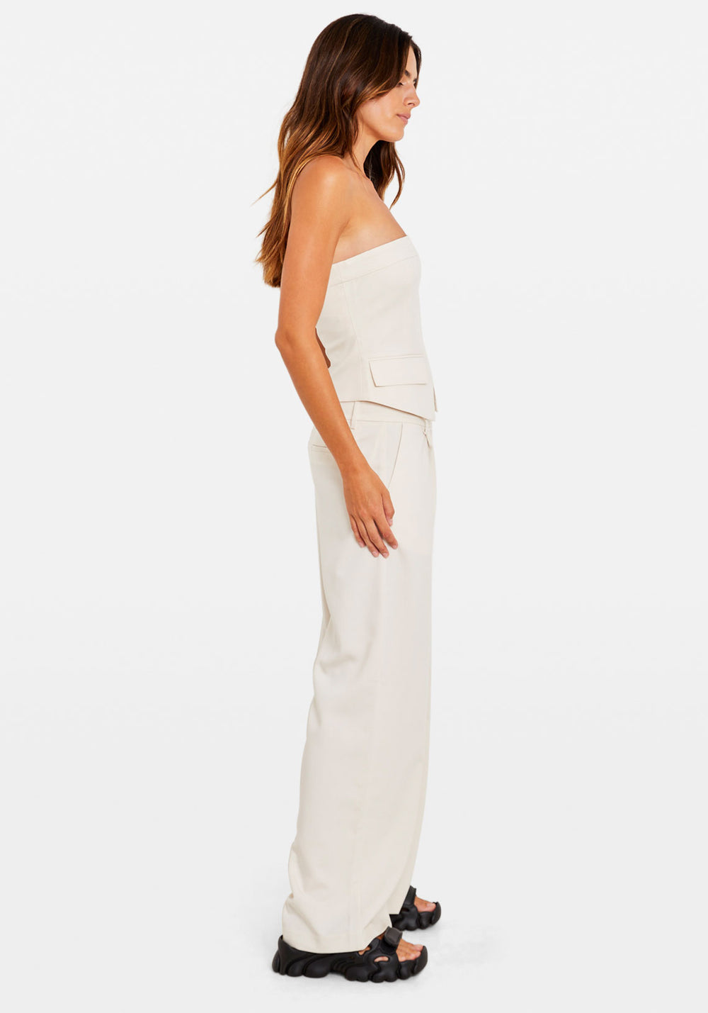 TAYLA LOW RISE PANT IVORY