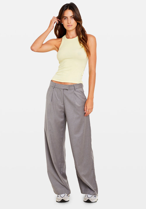 LINEN RAW LOW RISE PANT WHITE | Chosen By Tuchuzy | Tuchuzy