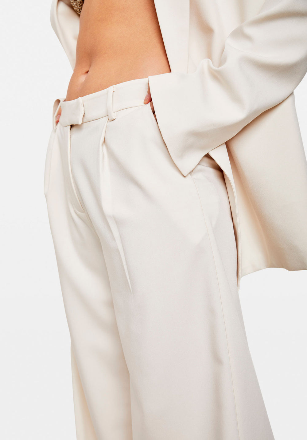 TAYLA LOW RISE PANT IVORY