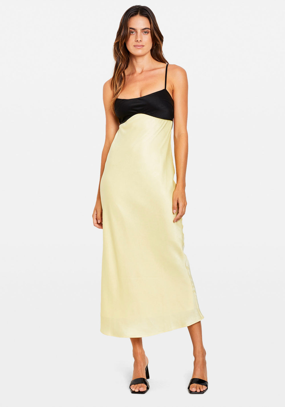 ELISSA MIDI DRESS LEMON BLACK