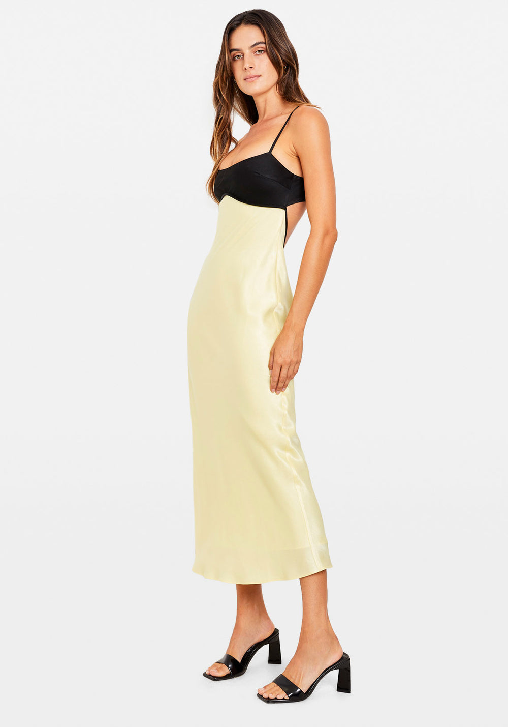 ELISSA MIDI DRESS LEMON BLACK