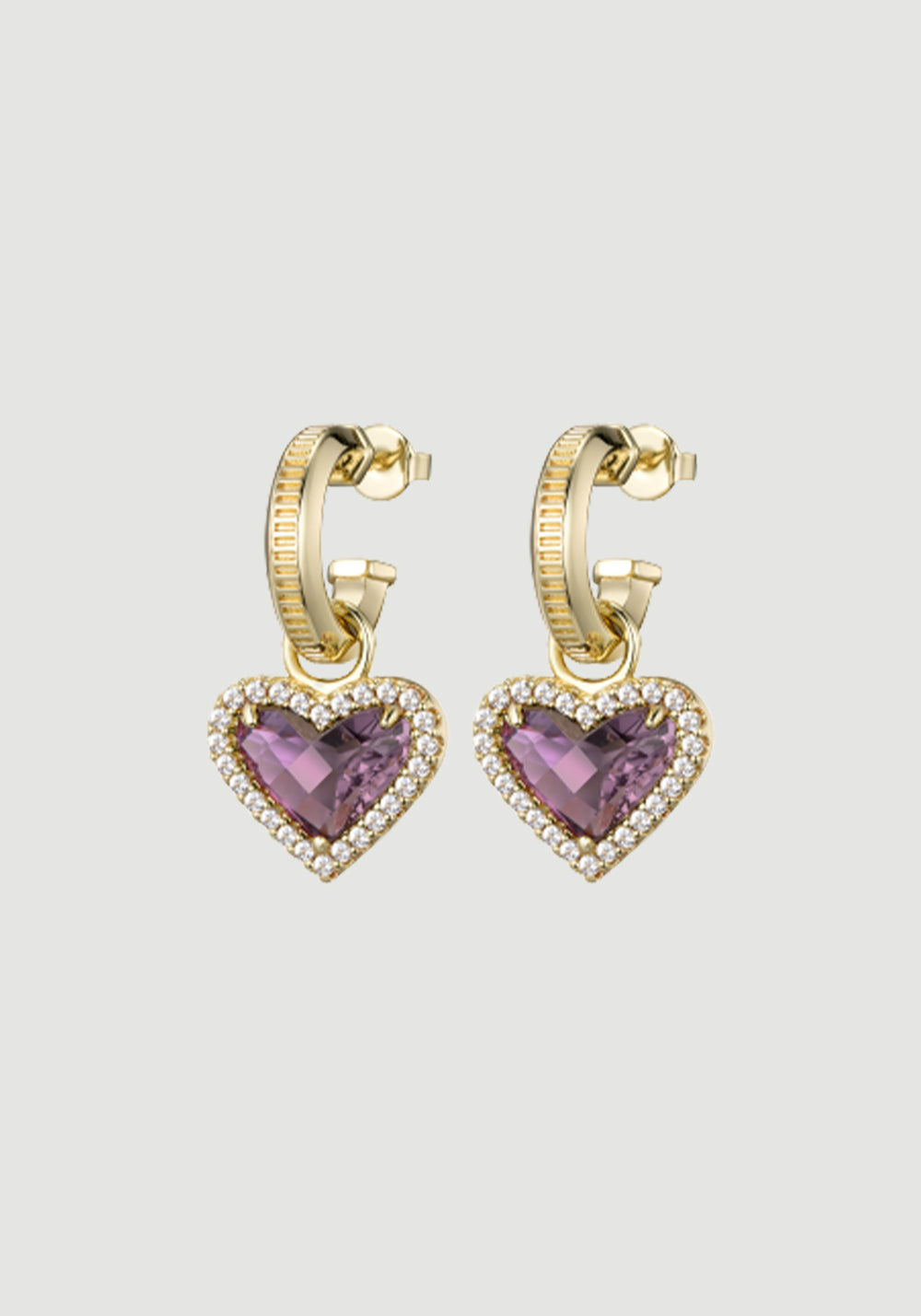 WHITNEY GEMSTONE HEART EARRINGS
