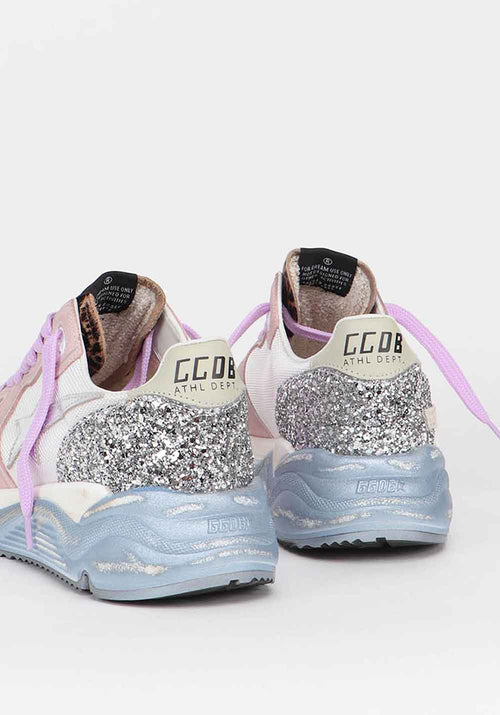 Running Sole White Pink Silver Golden Goose Tuchuzy