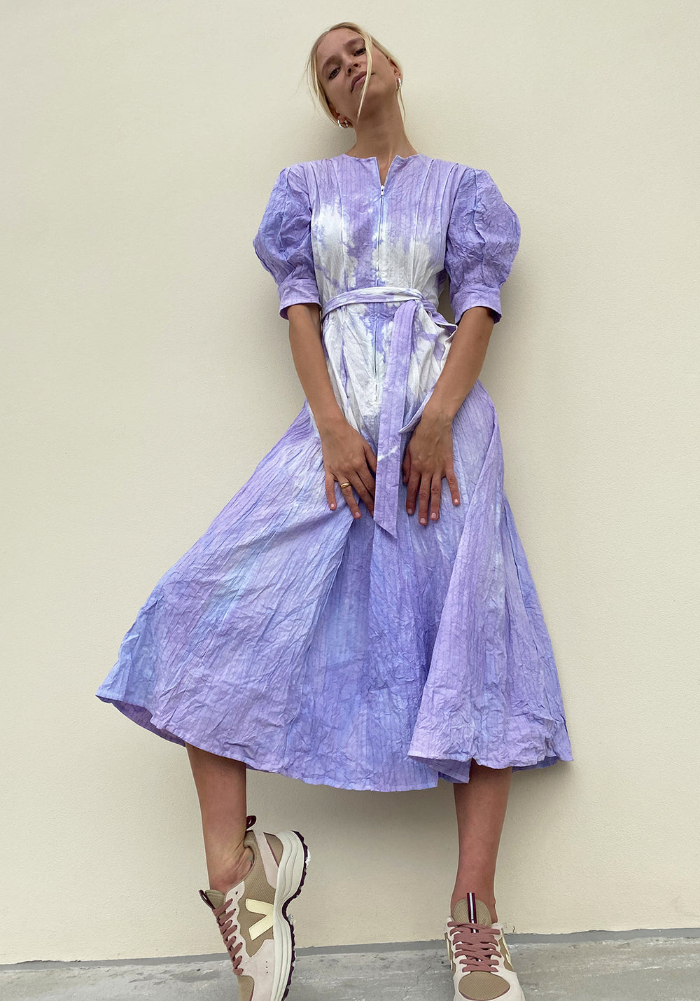 ZIPPER DRESS LILAC