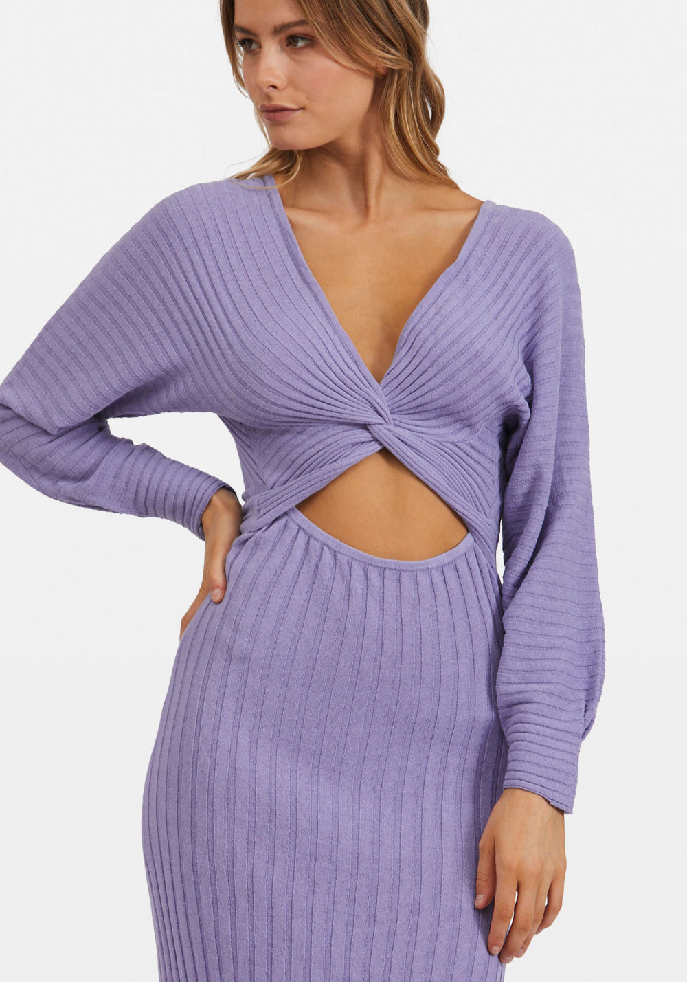 LOVE MATCH KNIT DRESS LAVENDER