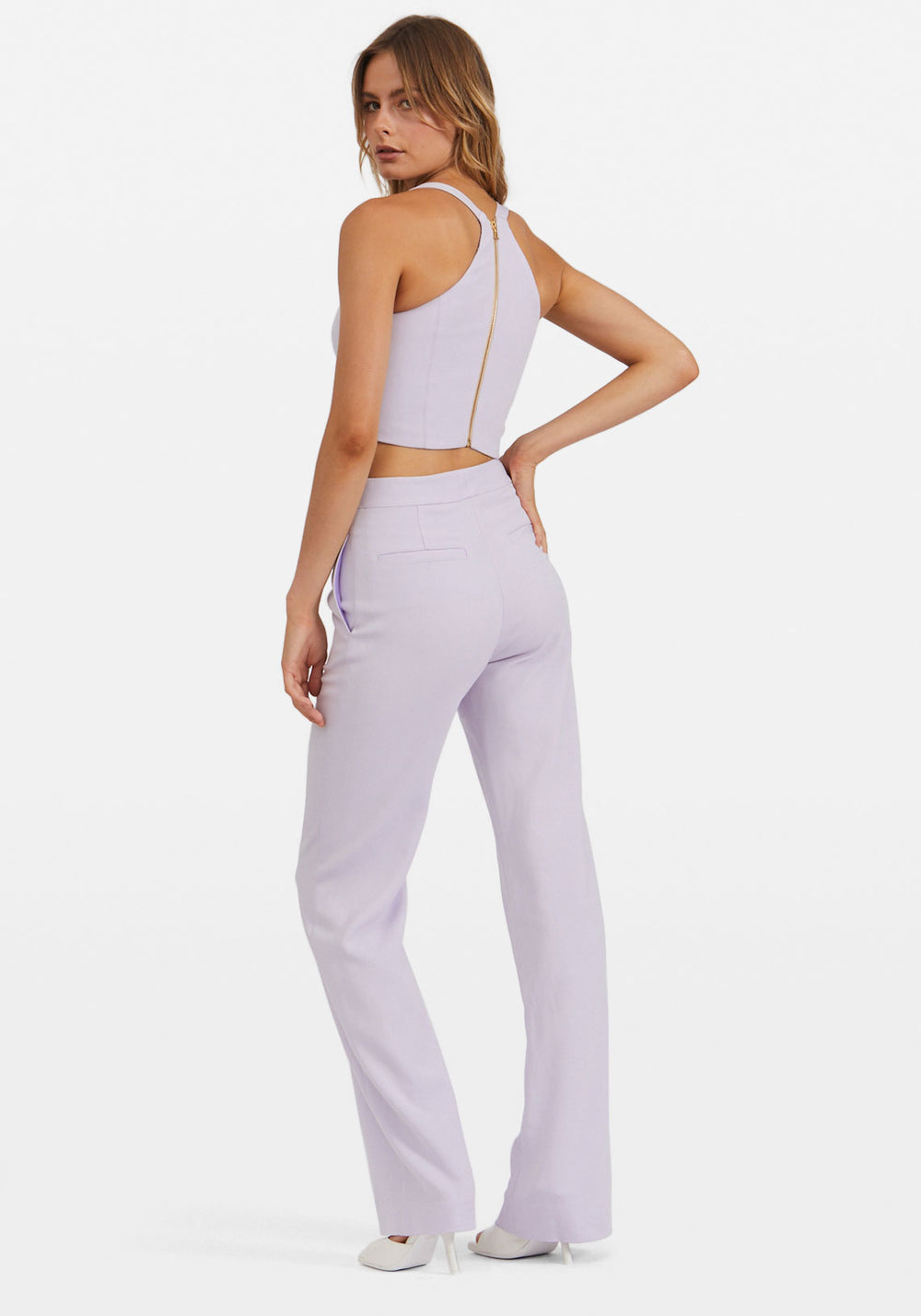 POWER PASTEL CROP TOP LILAC