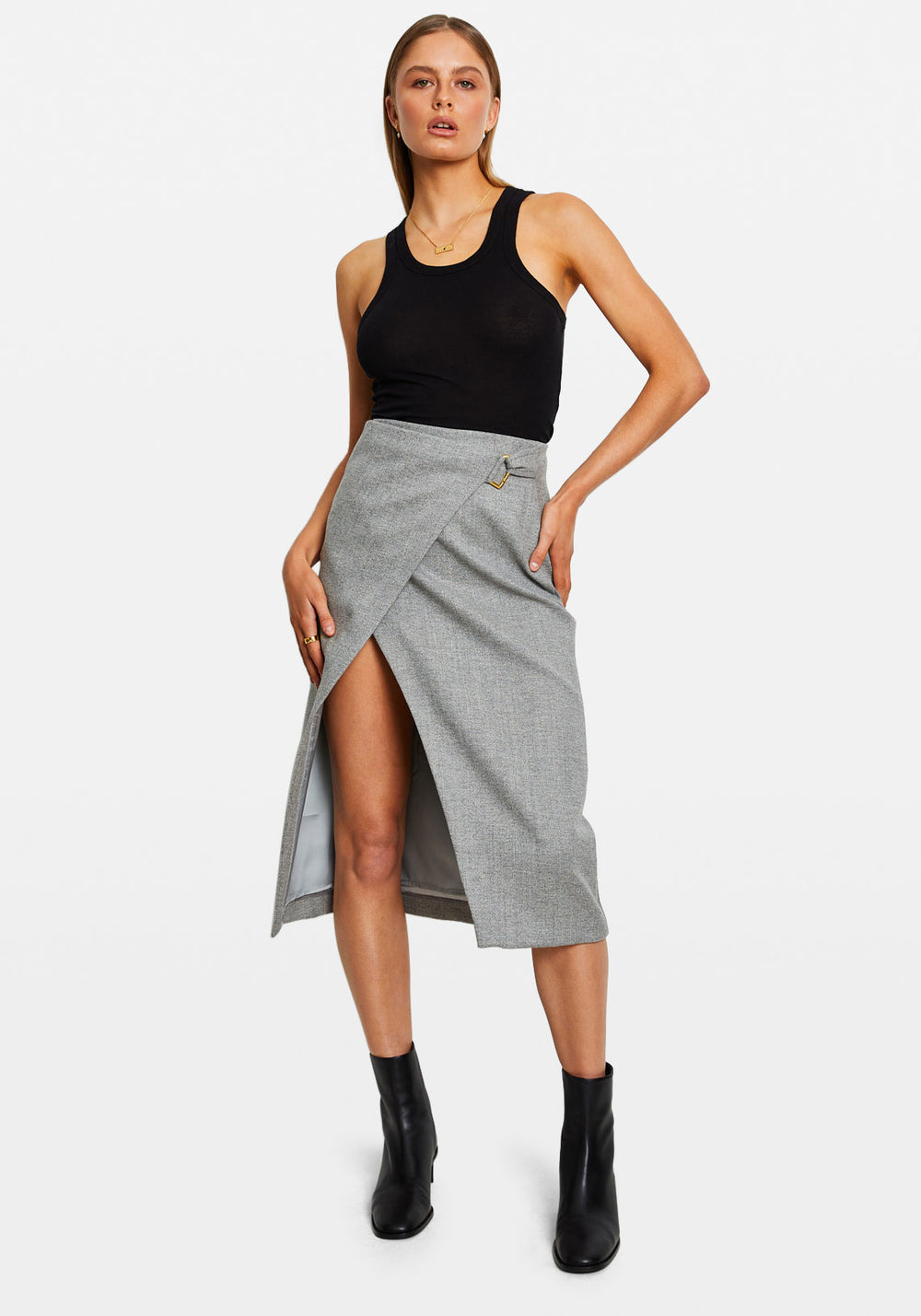 SHAPES & SHADOWS MIDI SKIRT
