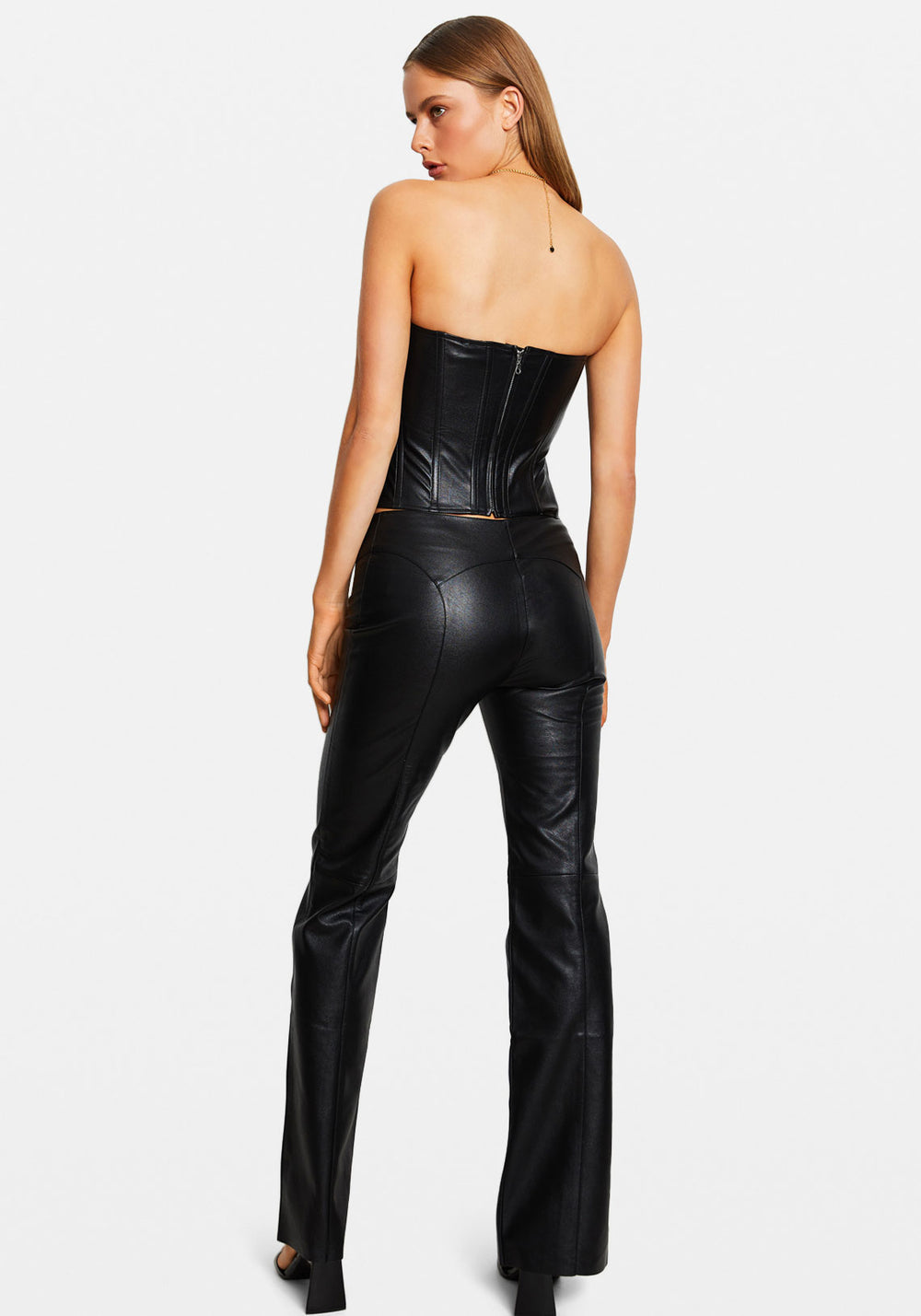 LEIA CORSET BLACK VEGAN LEATHER