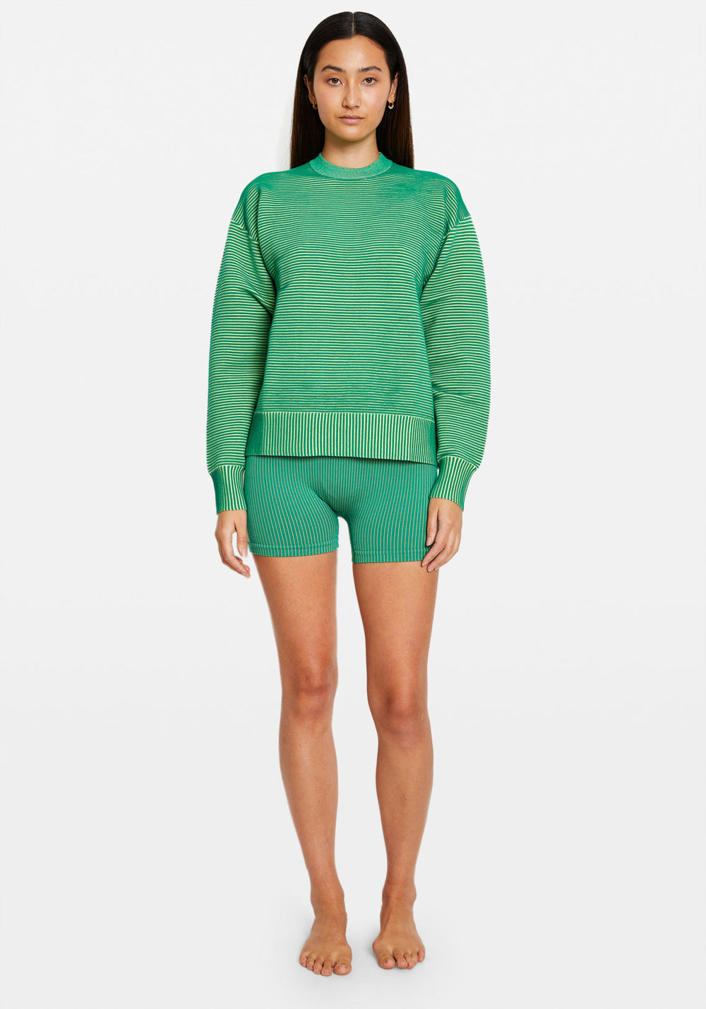 SONNY CREW NECK SWEATER TROPIC GREEN/LIME