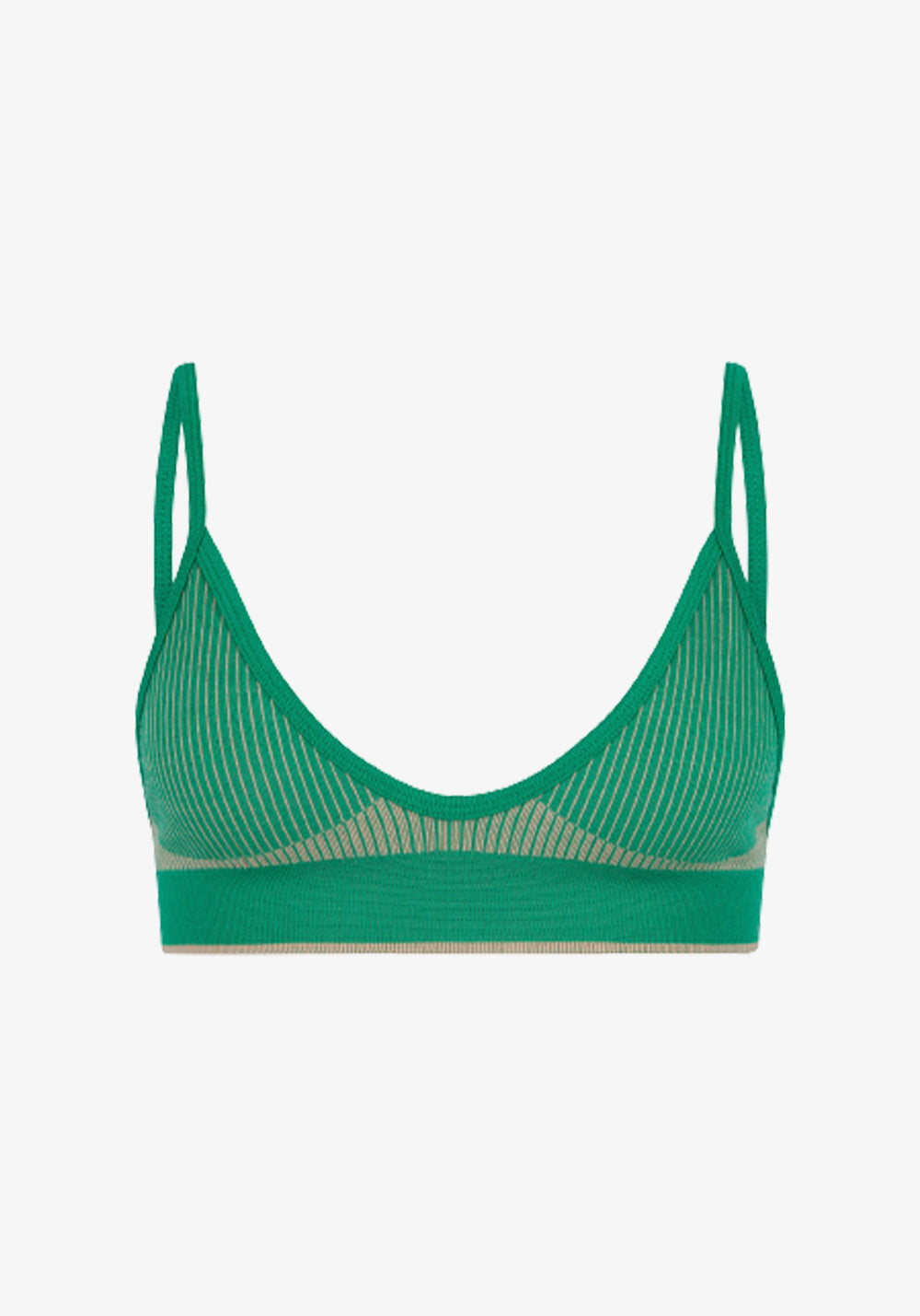TRI RIB BRALET TROPIC GREEN/SANDSTONE