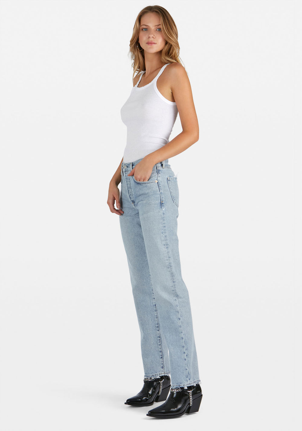 Ribbed Tank Optic White